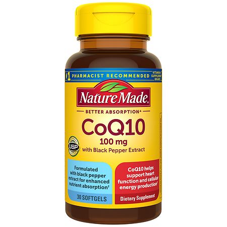 Nature Made CoQ10 Better Absorption 100mg Supplement Tablets - 30ct - 031604043551