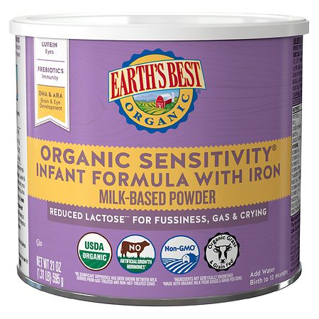 Earth's Best Organic Sensitivity Powder Infant Formula - 21oz - 023923100602