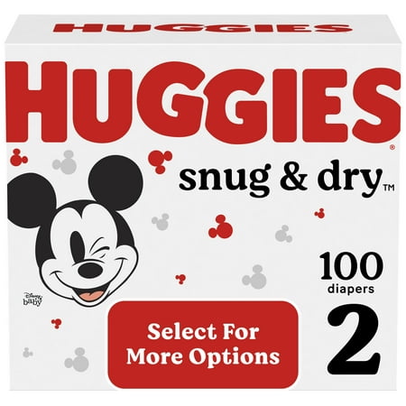 Huggies Snug & Dry Baby Disposable Diapers Super Pack - Size 2 - 100ct - 036000546460