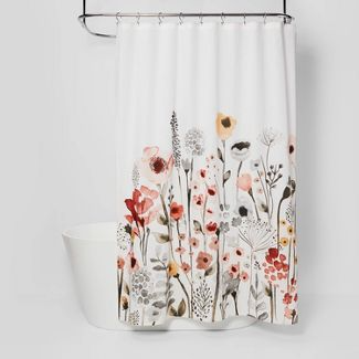 Floral Wave Shower Curtain 100% Cotton 72x 72 - 490641830690