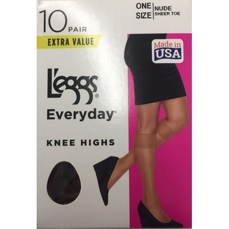 L'eggs Everyday Women's 10pk Knee Highs - Nude M - 192503435936