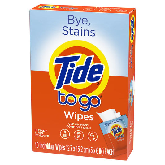 Tide to Go No Scent Stain Remover Wipes - 10 Count - 814521012103