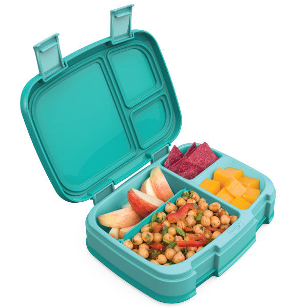 Bentgo Fresh Leakproof Versatile 4 Compartment Bento-Style Lunch Box with Removable Divider - Aqua - 817387021074