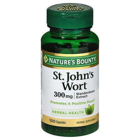 Nature s Bounty St. John s Wort Herbal Supplement 300 mg Per Serving 100 Count - 074312365515