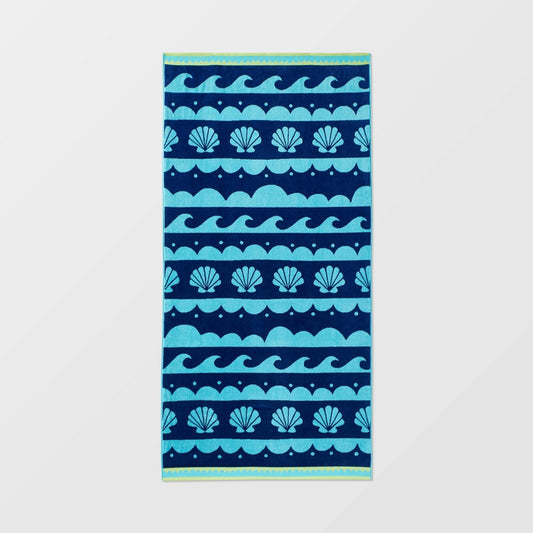 XL Jacquard Waves Beach Towel - Sun Squad? - 197543419816