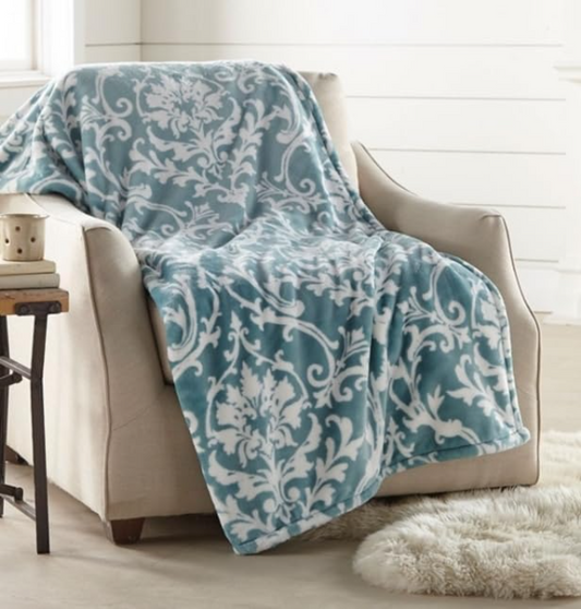 Plush Velvety Sherpa Throw Blanket - Oversized 60x70 Teal - 2071221620