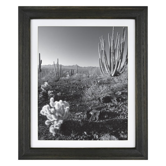 10.375" x 12.375" Matted to 8" x 10" Basic Foundational Frame Black: Wood Material, Glass Glazing - 044021253878