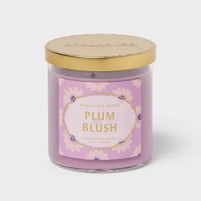 2-Wick 15.1oz Jar Candle- Plum Blush - 644911018251