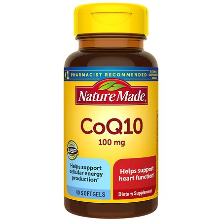 Nature Made CoQ10 100mg Softgels Dietary Supplement for Heart Health Support 40 Count - 031604018948