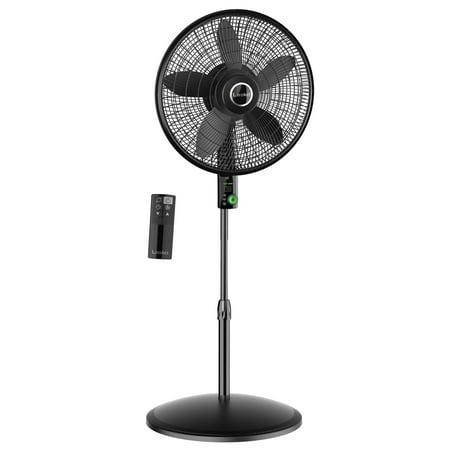 Lasko Whisper Force 18  EcoQuiet DC Motor Pedestal Fan Remote  52  H  Black  S18708  New - 046013459268