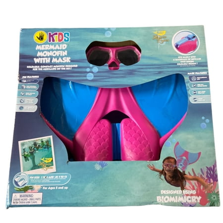 Body Glove Mermaid Monofin with Mask Mermaid Linden Pink/Blue - 882930222666