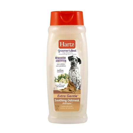 Hartz Groomer s Best Extra Gentle Soothing Oatmeal Shampoo for Dogs with Chamomile Essential Oil Sulfate and Paraben Free Buttermilk Scent 18 fl oz - 032700979287