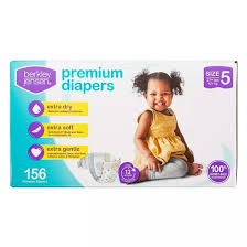 Berkley Jensen Diapers Sz 5 (156ct) - 888670090572