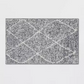 2'6"x4' Washable Criss Cross Easy Care Accent Rug Gray/Ivory - 490660116782