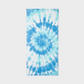 Tie Dye Beach Towel Blue - Cotton Terry, Abstract Art Design, Lightweight, Quick Dry - 197543419724