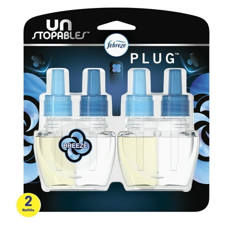 Febreze Unstopables Odor-Fighting Plug Air Freshener - Breeze - 0.87 fl oz - 037000805779