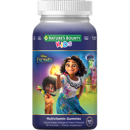 Nature?s Bounty Disney Encanto Kids Multivitamin Gummies  Natural Grape  Orange & Cherry Flavored  180 Ct - 076460000294