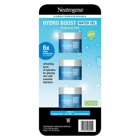 Neutrogena Hydro Boost 48-Hour Water Gel Face Moisturizer, 1.7 Ounce (Pack of 3) - 070501069059