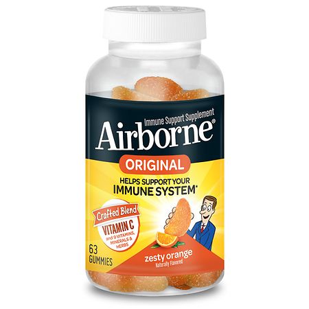 Airborne Vitamin C Gummies - Orange - 63ct - 6478659633943