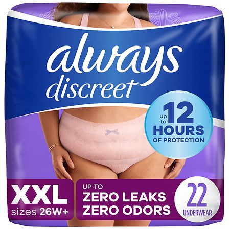 Always Discreet Adult Incontinence Underwear for Women Size XXL 22 CT - 037000866398