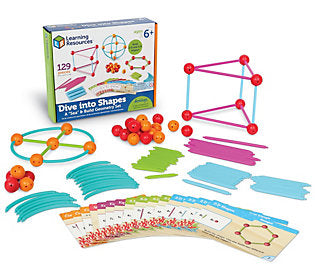 Learning Resources Dive into Shapes! A Sea & Build Geometry Set- 129pcs - 765023817737