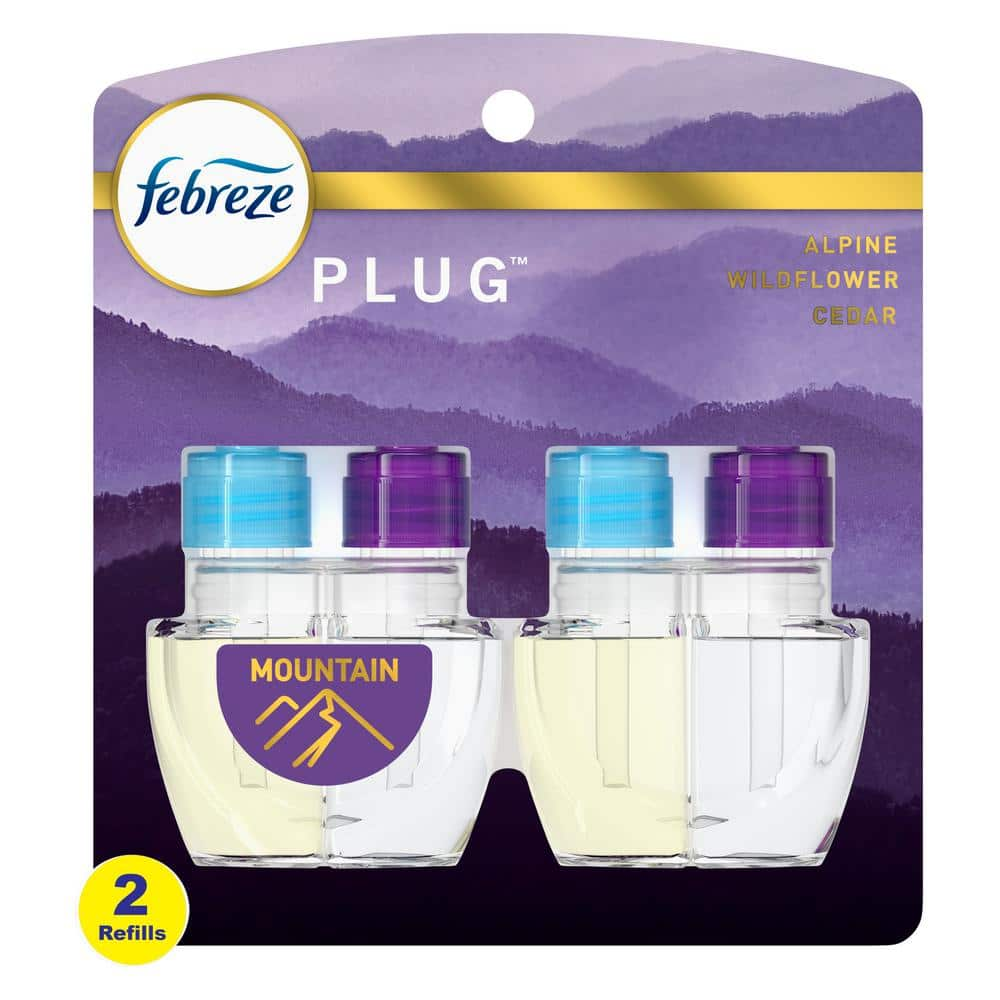 Febreze Fade Defy Plug Air Freshener & Odor Fighter - Mountain - 0.87 fl oz/2pk - 030772059647