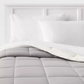 Twin/Twin Extra Long Faux Shearling Washed Microfiber Reversible Comforter Gray - 191908832975