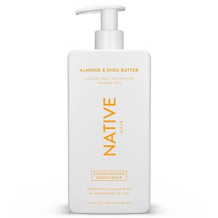 Native Almond & Shea butter Strengthening Vegan Conditioner Sulfate, Paraben and Silicone Free - 16.5 fl oz - 812154033250