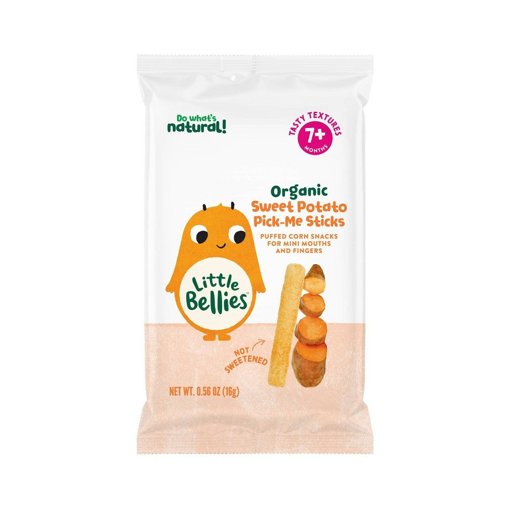 Little Bellies Organic Sweet Potato Pick-Me Sticks Baby Snacks - 0.56oz - 810024400867