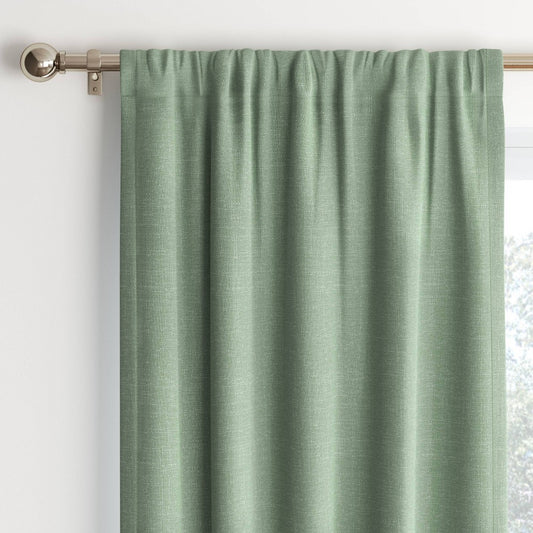 42"x63" Room Darkening Heathered Thermal Window Curtain Panel Green - 0852396692281