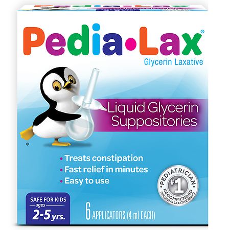 Pedia-Lax Laxative Liquid Glycerin Suppositories for Kids - Ages 2-5 - 6ct - 3013201901203