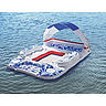 Floating Island With Canopy- Patriotic Tie Dye - 193968269654