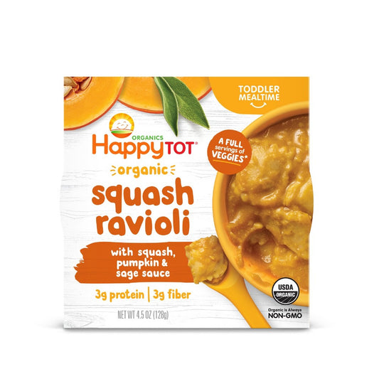 HappyTot Organic Squash Ravioli with Pumpkin & Sage Sauce Baby Meals - 4.5oz - 819573014891