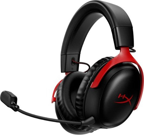 HyperX - Cloud III Wireless Gaming Headset for PC, PS5, PS4, and Nintendo Switch - Black/Red - 197029611734