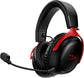 HyperX - Cloud III Wireless Gaming Headset for PC, PS5, PS4, and Nintendo Switch - Black/Red - 197029611734