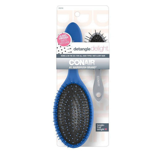 Conair Detangling Delight Cushion and Detangling Mini Cushion Value Pack Hair Brush - 2pk - 074108952080