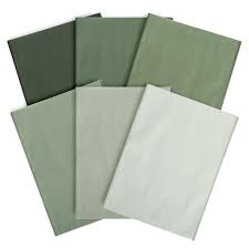 30ct Solid Banded Gift Tissue Paper Green/White - - 8997016745792