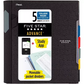 Five Star 200 Sheets 5 Subject College Ruled Spiral Notebook with Pocket Dividers Black - 038576167827