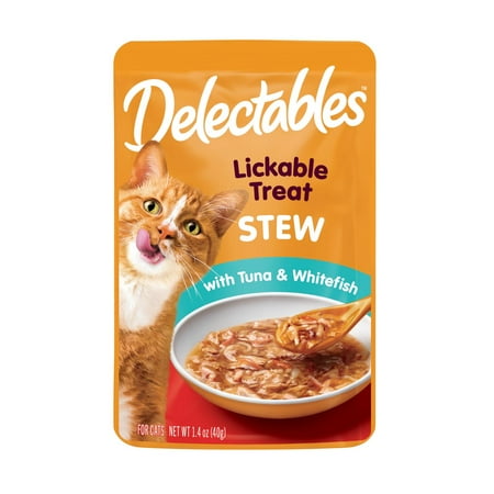 Delectables Lickable Cat Treats - Stew Tuna & Whitefish 1.4 Oz. - 032700110543