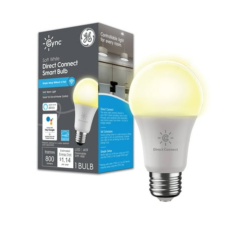 GE Cync A19 Smart LED Light Bulb Soft White Indoor D?cor Lights 60 Watts Medium Base 1pk - 043168523844