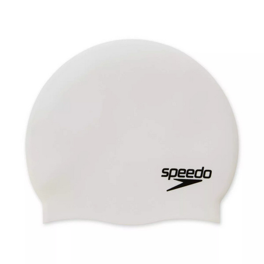 Speedo Adult Silicone Cap - White - 196555435937