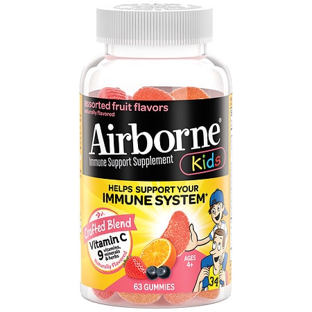 Airborne Kids Multivitamin Gummies with Zinc - 63ct - 647865995579