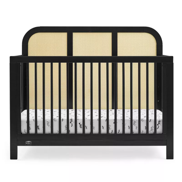 Simmons Kids' Theo 6-in-1 Convertible Crib - Greenguard Gold Certified - Black/Textured Almond - 080213125301