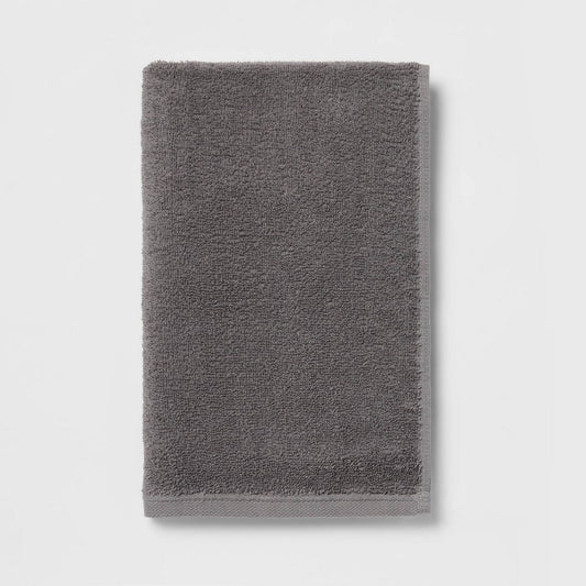 Everyday Hand Towel Dark Gray - Cotton Terry, Midweight, Machine Washable, OEKO-TEX Certified - 191908542225