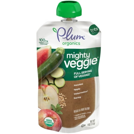 PLUM MIGHTY VEG TOTS SNACKS ZUCCHINI MELON APPLE - 846675007353