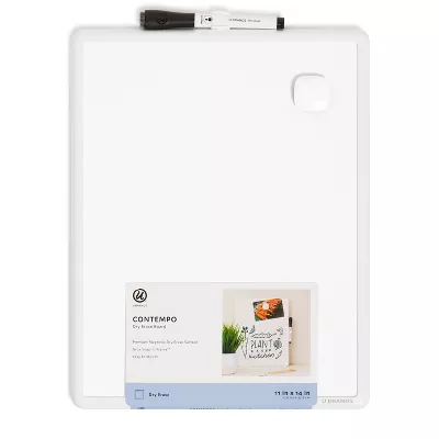 U Brands 11"x14" Contempo Dry Erase Board Value Pack Pastel Sartorial/ White - 843463162157