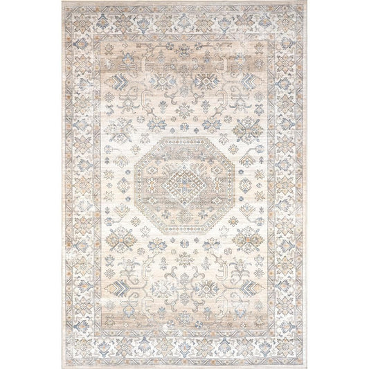 nuLOOM Darby Persian Spill-Proof Machine Washable Area Rug 2 x 3 Ivory - 193981359820