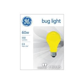 GE 60-Watt A19 Bug Light 2-Pack (ONLY 1 IN PK) - 0431689040251