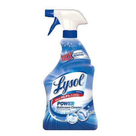 Lysol Power Bathroom Cleaner Spray Island Breeze 22oz - 019200900362