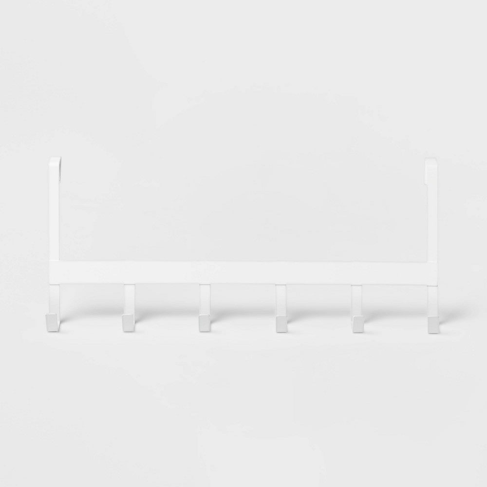 Large Over the Door Hook 6 Hooks Matte White - 191908805689